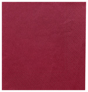 Papierserviette 2-lagig; 39x39 cm (SxD); bordo; 100 sztuka / opakowanie