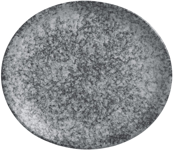 talerz płaski Mamoro organiczny; 31x26.5x3.5 cm (DxSxW); czarny/biały; organiczny; 3 sztuka / opakowanie