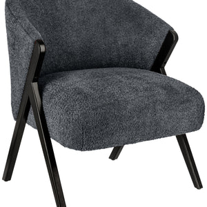 Sessel Caso Boucle; 69x70x77 cm (SxGxW); siedzisko czarny, stelaż czarny