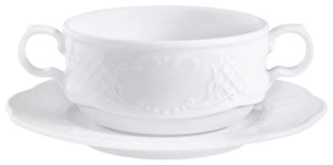 spodek do filiżanki do cappuccino/do bulionówki Minuett; 17 cm (Ø); biały; okrągły; 6 sztuka / opakowanie