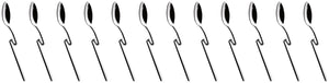 łyżka do lodów/longdrinków Design; 14 cm (D); srebro; 12 sztuka / opakowanie