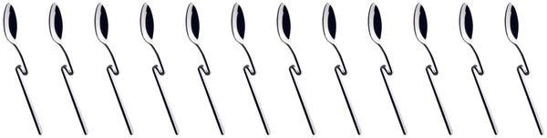łyżka do lodów/longdrinków Design; 14 cm (D); srebro; 12 sztuka / opakowanie