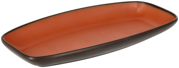 półmisek Levana; 25.4x12.5x3 cm (DxSxW); terakota/czarny; owalny; 6 sztuka / opakowanie