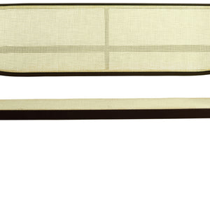 ławka Candia; 144x68x79 cm (SxGxW); siedzisko beżowy, stelaż ciemny brąz