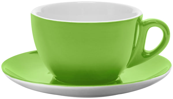 spodek do filiżanki do kawy mlecznej Joy; 16 cm (Ø); zielony; okrągły; 6 sztuka / opakowanie