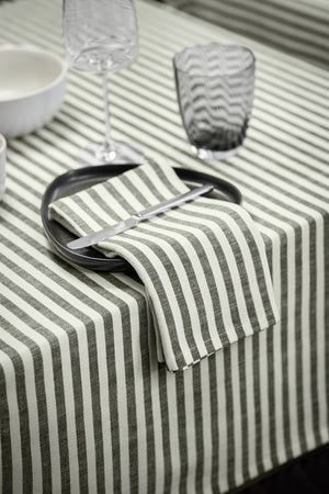 Serviette Glava; 50x50 cm (SxD); biel kremowa/antracyt; 6 sztuka / opakowanie