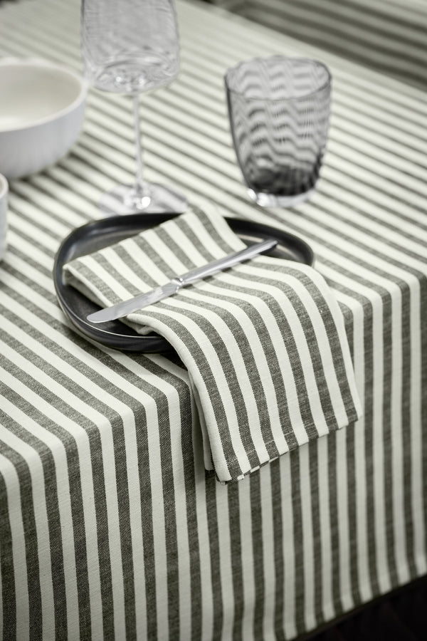 Serviette Glava; 50x50 cm (SxD); biel kremowa/antracyt; 6 sztuka / opakowanie