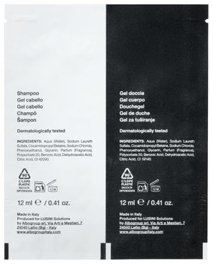 szampon i żel pod prysznic Contrast; 12 ml; jasny niebieski/żółty; 800 sztuka / opakowanie