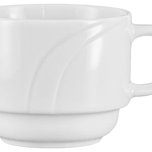 filiżanka do kawy Melody; 230ml, 8x6.7 cm (ØxW); biały; okrągły; 6 sztuka / opakowanie