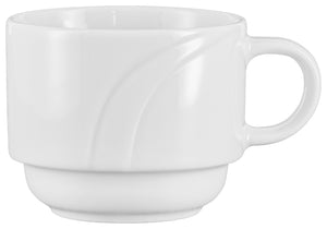 filiżanka do kawy Melody; 230ml, 8x6.7 cm (ØxW); biały; okrągły; 6 sztuka / opakowanie