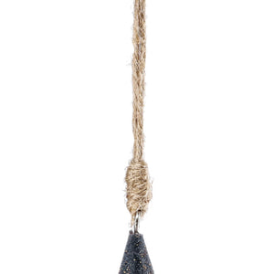 zawieszka dekoracyjna gwiazda Hoshi; 7.5x7.5x3 cm (SxGxW); antracyt/złoto; 6 sztuka / opakowanie