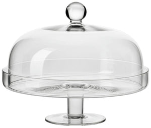 klosz Elite z paterą; 26x26.5 cm (ØxW); transparentny