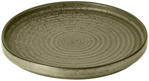 talerz z niskim rantem Snug; 26x2.5 cm (ØxW); oliwka; okrągły; 4 sztuka / opakowanie