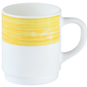 kubek Brush; 250ml, 7.2x8.9 cm (ØxW); żółty; okrągły; 6 sztuka / opakowanie