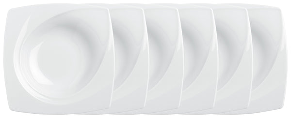 talerz głęboki Vilano; 400ml, 23x23x4 cm (DxSxW); biały; kwadrat; 6 sztuka / opakowanie
