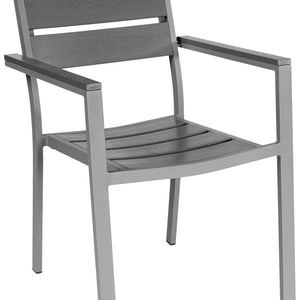 Outdoor-Stuhl Lamero mit Armlehnen; 55x60x88.5 cm (SxGxW); siedzisko antracyt