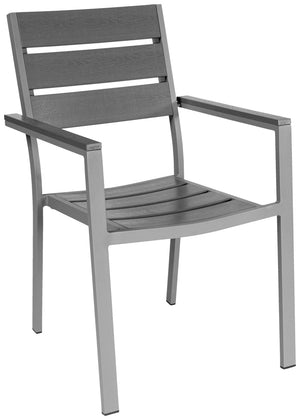 Outdoor-Stuhl Lamero mit Armlehnen; 55x60x88.5 cm (SxGxW); siedzisko antracyt