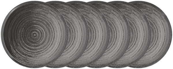 talerz płaski z rantem Etana; 27x1.4 cm (ØxW); szary; okrągły; 6 sztuka / opakowanie