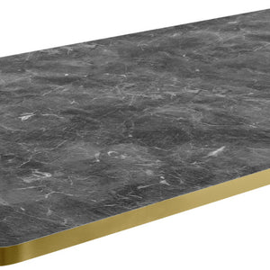 blat Marvani prostokątny; 120x80x2.5 cm (DxSxW); złoto/czarny/marmurkowy; prostokątny