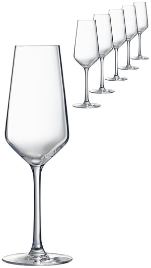 kieliszek do szampana Vina Juliette; 230ml, 7.7x4.8x21.8 cm (ØxØxW); transparentny; 6 sztuka / opakowanie