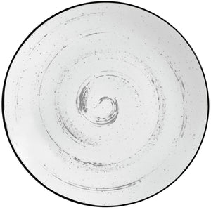talerz płaski Fungio; 17 cm (Ø); biały/czarny; okrągły; 6 sztuka / opakowanie