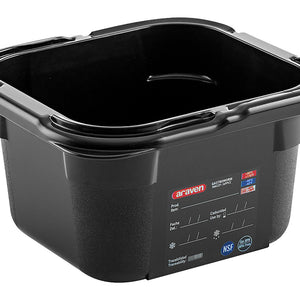 pojemnik na żywność GN 1/6 czarny ; Größe GN 1/6, 1500ml, 17.6x16.2x10 cm (DxSxG); czarny