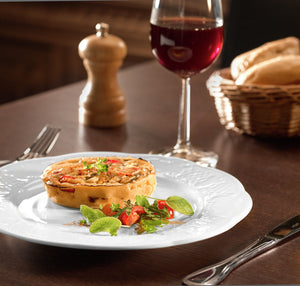 talerz płaski Menuett; 24.5 cm (Ø); biały; okrągły; 6 sztuka / opakowanie