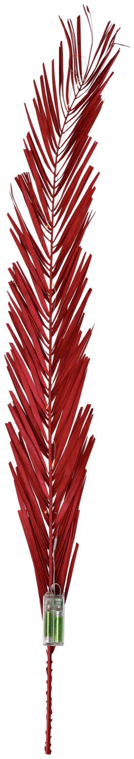 Trockenblumenzweig Aaren mit LEDs; 115 cm (D); ciemny czerwony