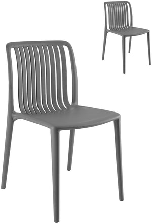 Kunststoff Stuhl Tavira; 50x52.5x77 cm (SxGxW); antracyt; 2 sztuka / opakowanie