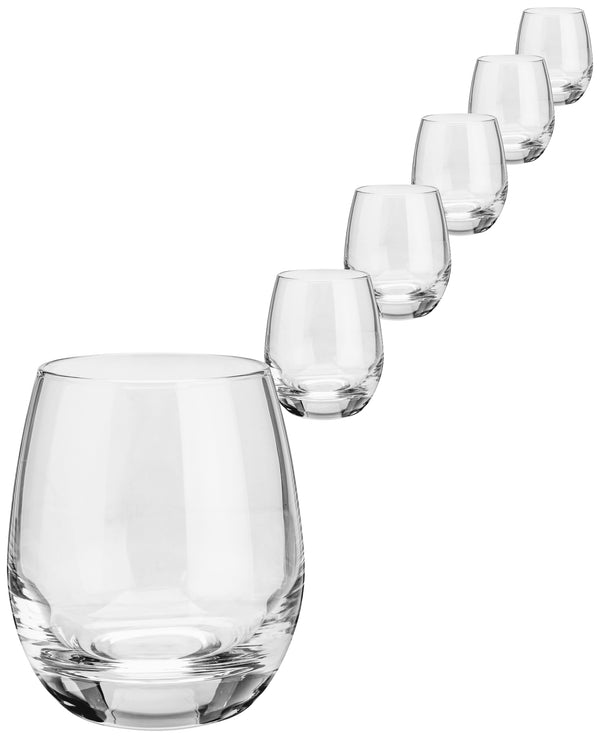 szklanka uniwersalna Impulse ze znacznikiem pojemności; 330ml, 6.7x9.9 cm (ØxW); transparentny; 0.2 l Füllstrich, 6 sztuka / opakowanie