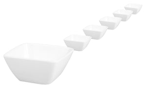 miska Galway; 340ml, 11x11x5.5 cm (DxSxW); biały; kwadrat; 6 sztuka / opakowanie