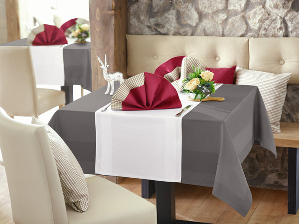 bieżnik Ambiente; 40x130 cm (SxD); biały; prostokątny; 2 sztuka / opakowanie
