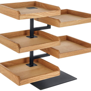 etażerka Esino 5-poziomowa; 46.8x41.8x24 cm (SxWxG); brązowy/czarny; prostokątny