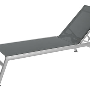 leżanka Tailor; 208x59x34 cm (DxSxW); siedzisko antracyt, stelaż srebro