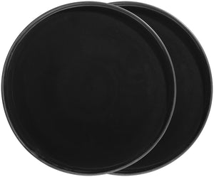 talerz z niskim rantem Skady matowy; 30x2.5 cm (ØxW); czarny; okrągły; 2 sztuka / opakowanie