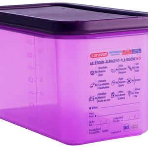 pojemnik na żywność GN; Größe GN 1/4, 4300ml, 26.5x16.2x15 cm (DxSxG); fioletowy