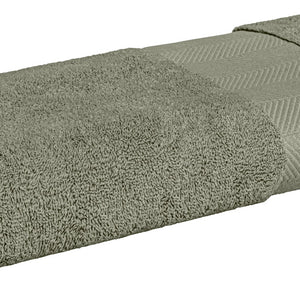 Handtuch Evora Fischgrat Bordüre; 50x100 cm (SxD); kamiennoszary