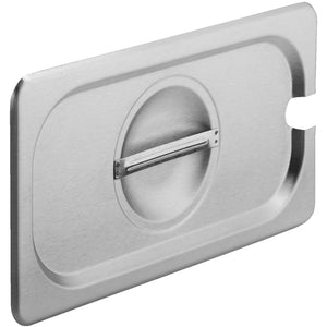 pokrywa GN Profi z wnęką na łyżkę 1/3; Größe GN 1/3, 32.7x17.6 cm (DxS); stal nierdzewna
