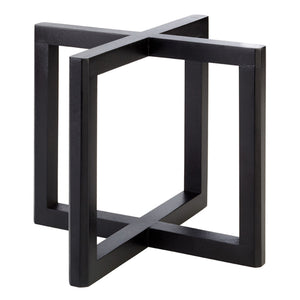 stojak bufetowy WOOD; 20x20x17.5 cm (DxSxW); czarny; kwadrat