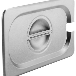 pokrywa GN Profi z wnęką na łyżkę 1/4; Größe GN 1/4, 26.5x16.2 cm (DxS); stal nierdzewna