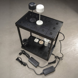 Ladestation für USB Mini-Tischleuchten 15 Plätze; 47x29x4 cm (DxSxW); czarny