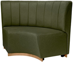 Eckbank Espara rund; 99x99x101 cm (SxGxW); siedzisko zielony