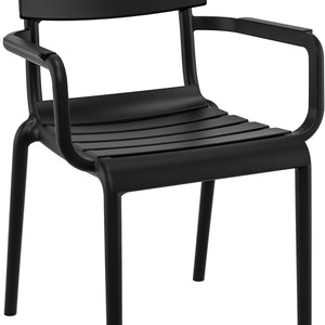 Stuhl Helen mit Armlehne; 58x59x84 cm (SxGxW); czarny; 4 sztuka / opakowanie