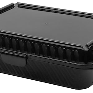 pojemnik Eco-Takeout®, 1 przegródka Eco-Takeout® 1 Fach; 23.5x17x7 cm (DxSxW); czarny; prostokątny; 12 sztuka / opakowanie