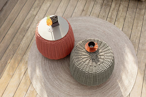 Outdoor Sitz-Pouf / Beistelltisch Tavano; 55x50 cm (ØxW); -; cylindryczny