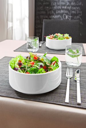 miska Base okrągła; 1300ml, 18x7 cm (ØxW); biały; okrągły; 2 sztuka / opakowanie