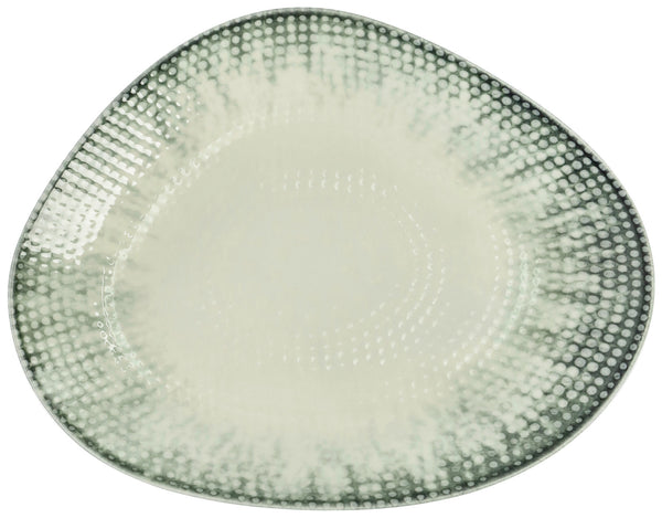 talerz płaski Kuori organiczny; 30x23.5 cm (DxS); biały/szary/czarny; organiczny; 4 sztuka / opakowanie