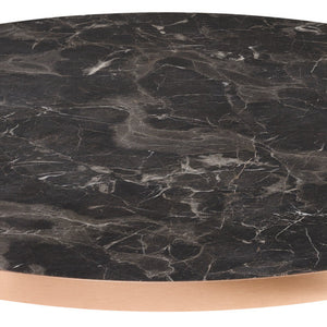 blat Marvani okrągły; 80x2.5 cm (ØxW); miedź/czarny/marmurkowy; okrągły