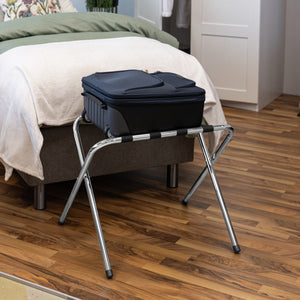 stojak na bagaż Casea; 55x68x55 cm (SxGxW); srebro