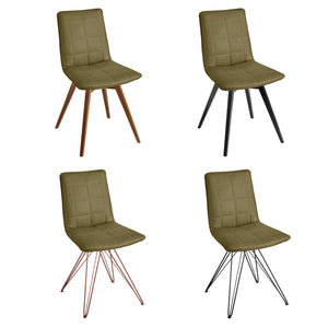 siedzisko Milaria sztuczna skóra; 60x48x46 cm (SxGxW); oliwka; 2 sztuka / opakowanie